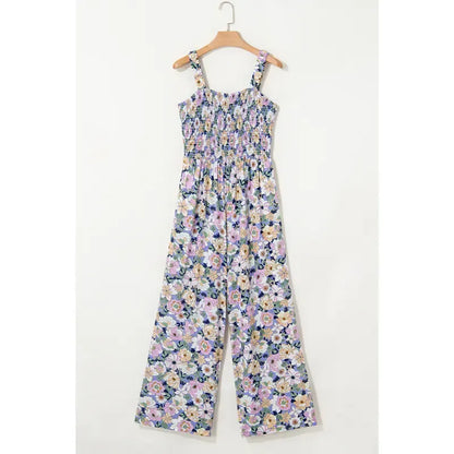 Women's Casual Loose Overalls Sleeveless Printed Rompers