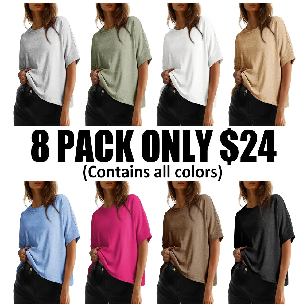 🔥Women'S Tops For Women 2026 Loose Oversized Basic Tee Comfortable Soft Fabric Flattering Fit