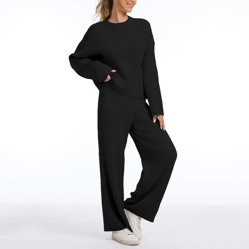 Women's Cable Knit Sweater Lounge Set