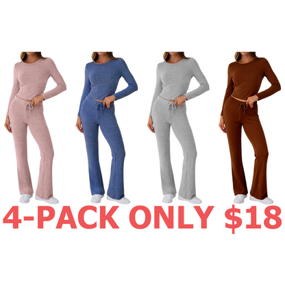 Women's Fall Casual Two-Piece Long-Sleeve Set