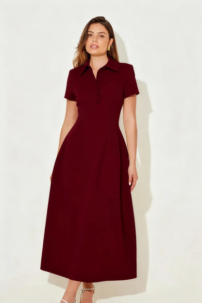 The Ultimate Muse Collared Midi Dress