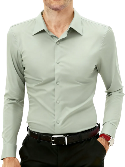 Men's 16-Way Stretch Slim Fit Long Sleeve Button Down Shirts