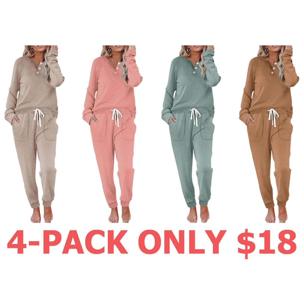 Two Piece Outfits for Women Lounge Sets Button Down Sweatshirt Sweatpants Sweatsuits Set