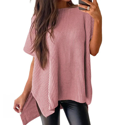 Oversized Cozy Ribbed Knit Top