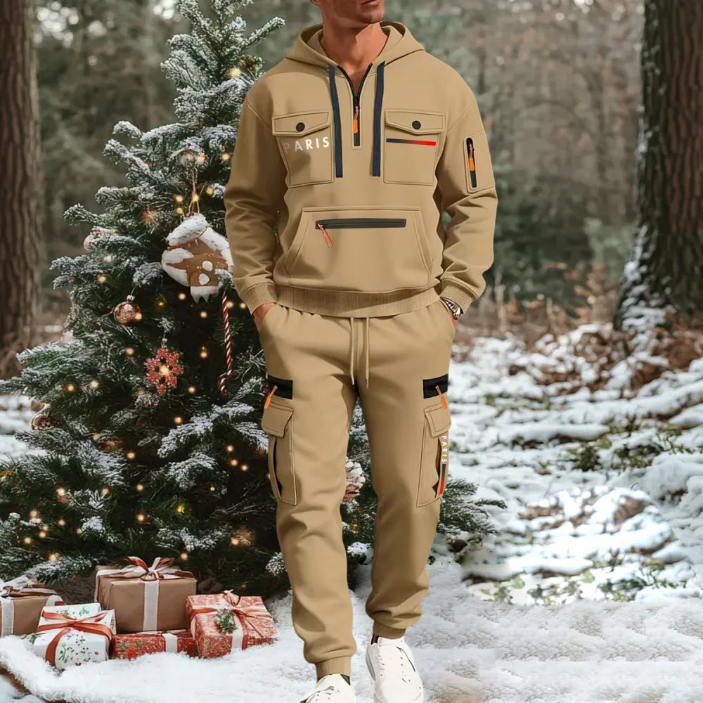 🔥Christmas sale! Men's autumn&winter hooded fashion sweatshirt with multiple pockets