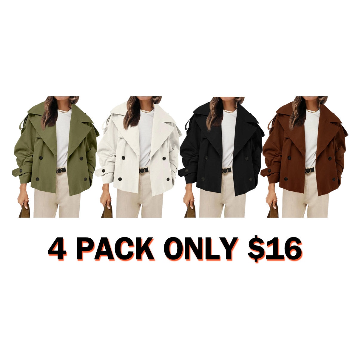 Womens Cropped Trench Coat