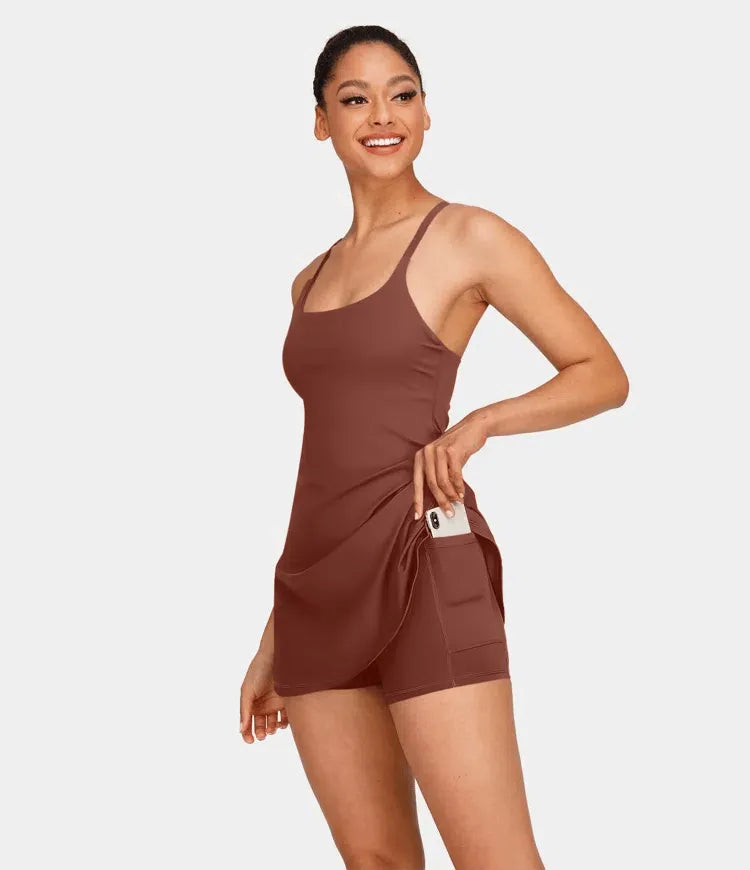 Plush Backless Active Dress-Easy Peezy