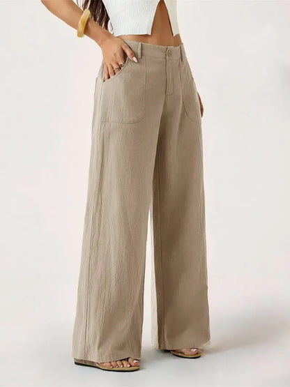 Women's Classical Linen Palazzo Pants