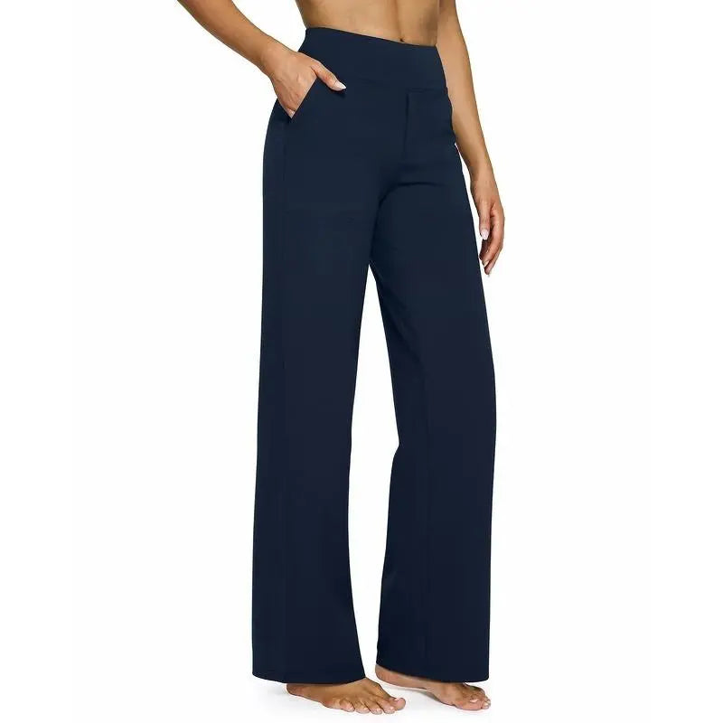 Women's 8-Piece Set Wide-Leg Pants with Pockets
