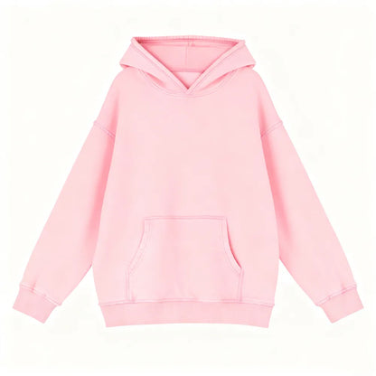 Unisex Casual Oversized Acid Wash Tops Hoodie Pullover