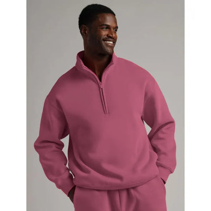 Basic quarter-zip turtleneck sweater set