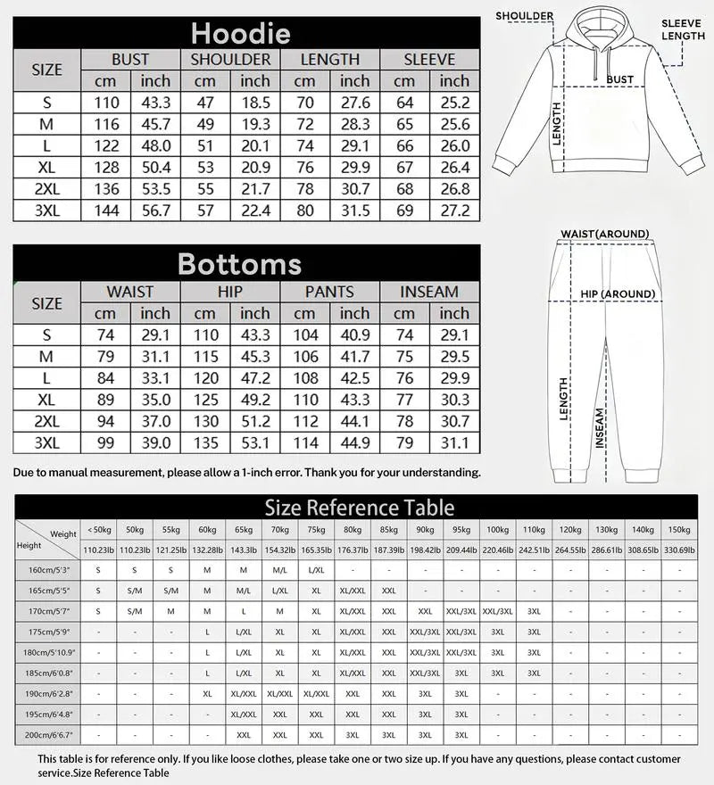 Men's Milano Printed Hoodie and Drawstring Sweatpants Set