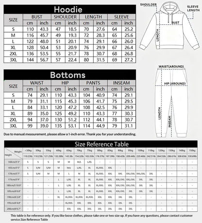 Men's Milano Printed Hoodie and Drawstring Sweatpants Set
