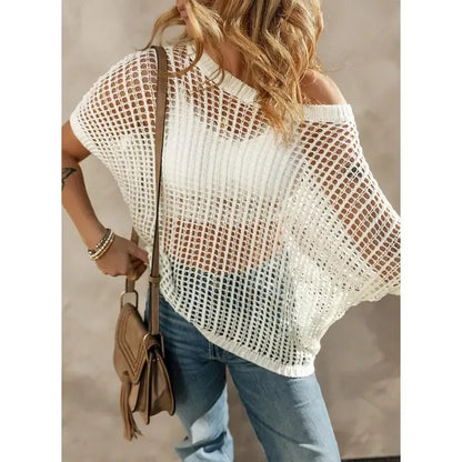 Women'S Summer Round Neck Short Sleeve Sweater