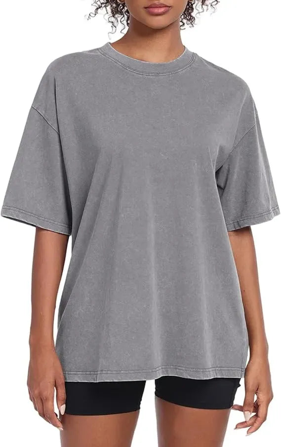 Acid Wash Unisex Oversized Cotton Comfort Tee